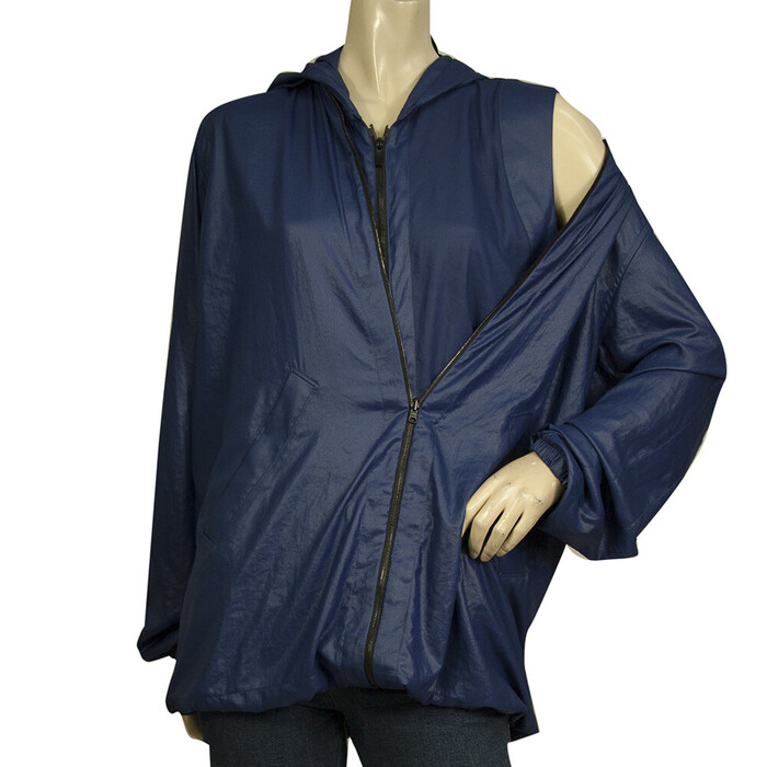 Barbara Bui Blue Polyester Trench One Piece Pull Over Jacket size 38 / S