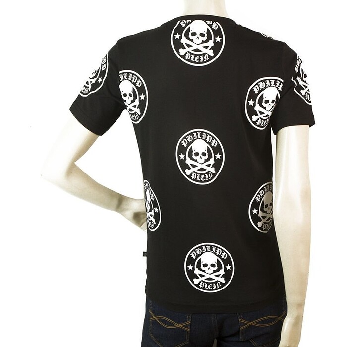 Philipp Plein Junior Black Skulls Top Cotton T - Shirt for boys or girls sz 12