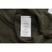 Helmut Lang Khaki Green Oversize V - Neckline T-Shirt Top Size S