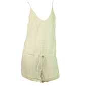 IRO Apoline White Spaghetti Straps Romper Playsuit Shorts size 36