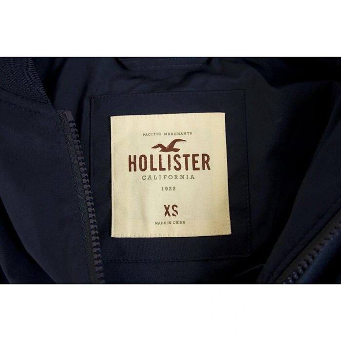 Hollister Blue Logo Sleeve Lightweight Men's Zipper Jacket size XS