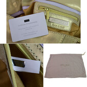 Jimmy Choo Martha Clutch in Suede Leather in iridescent beige