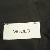 Vicolo Black Cotton Long Puff Sleeves Mini Length Short dress Size S