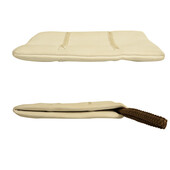 Callista Crafts off white leather with brown braided wristlet clutch bag handbag