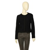 Michael Michael Kors Black Woolen Collarless Bolero Fashion Jacket size 4