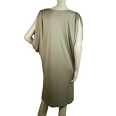 Tomas Maier  Golden Metallic Shine Viscose Silk Knee Length Dress - Sz 36