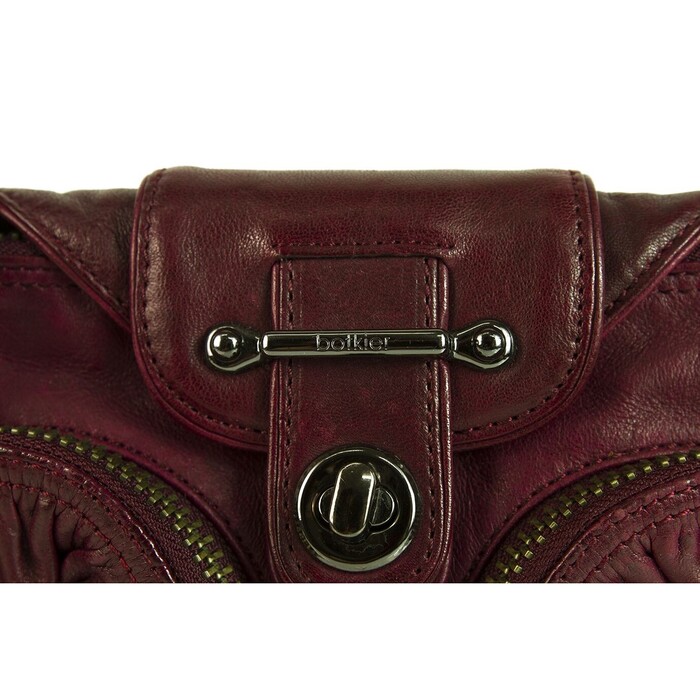 Botkier Burgundy Leather Flap Top Closure Small Shoulder Bag Handbag