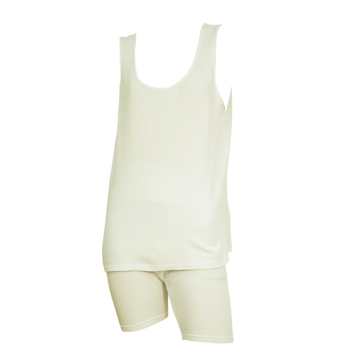 American Vintage White Rib Cotton Tank Top (M) Σορτς Παντελόνι (S) Sport Σετ