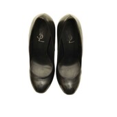 Yves Saint Laurent YSL Tribute Black Leather Round toe Platform Heels Pumps 40