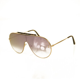 Stella McCartney SC0056S 004 Gold Frame Pink Gradient Mirror Eyewear Sunglasses