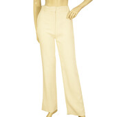 Victoria Beckham White High Rise Viscose Silk Trousers Pants size UK 6