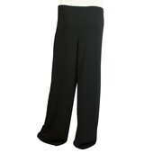 La PERLA Black Elastic waist Pants Classic Trousers Wide leg - sz 48