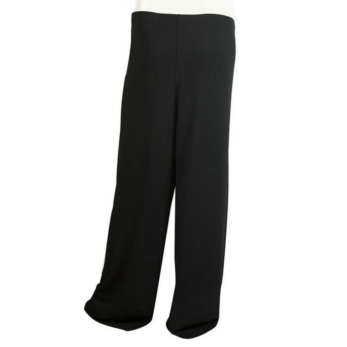 La PERLA Black Elastic waist Pants Classic Trousers Wide leg - sz 48