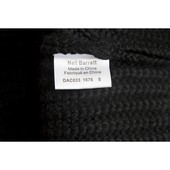 Neil Barrett Black Woolen Cropped Knit Top Short Gillet Vest size S