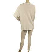 American Vintage White Cotton Top Sweat Pants Sport Lounge Set size S