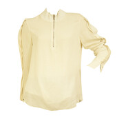 3.1 Phillip Lim Ivory Silk Zipper Top Long Sleeves Blouse size 4