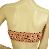 ETRO Sleeveless Peach 100% Silk Cropped Top Sheer Bandeau size 42