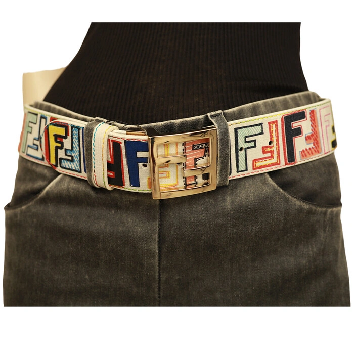 Rainbow fendi belt discount
