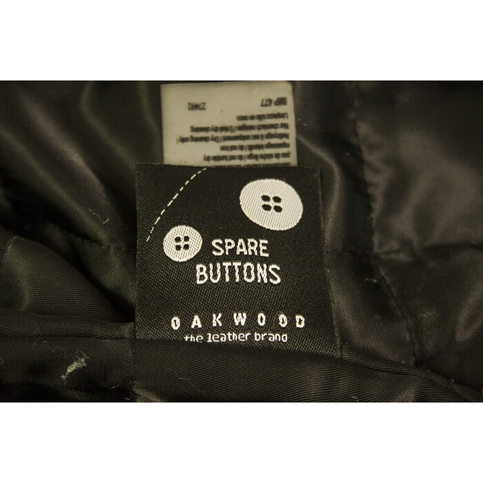 Oakwood Black Acrylic Snap Button Front Warm Winter Knee Length Coat size M