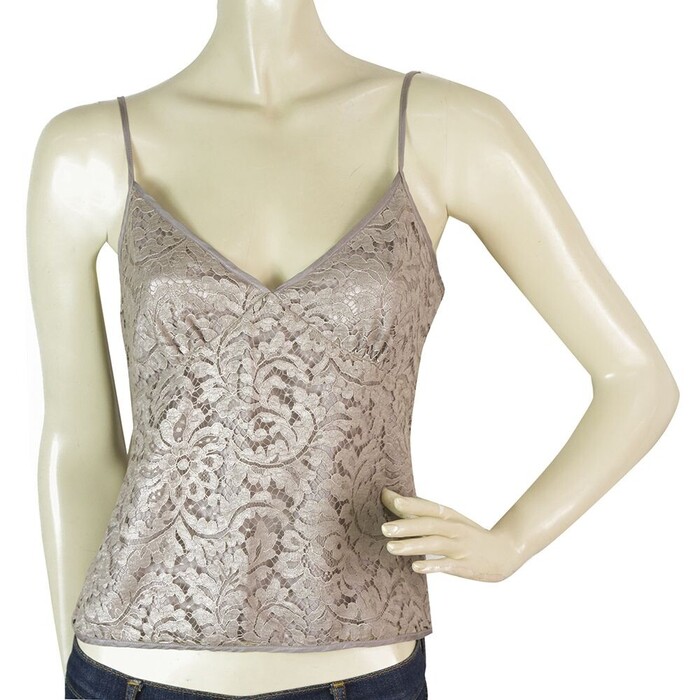 Marc Jacobs Lavender Gray Organza Lace Cami Top Cardigan Set size 4