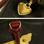 MOSCHINO Redwall 1990s "Art is Love" Vintage Multicolor Handbag Heart Rivets