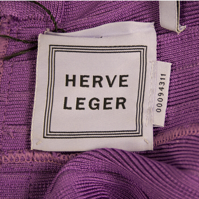 Herve Leger Purple Bandage Bodycon Sleeveless Mini length Dress size M