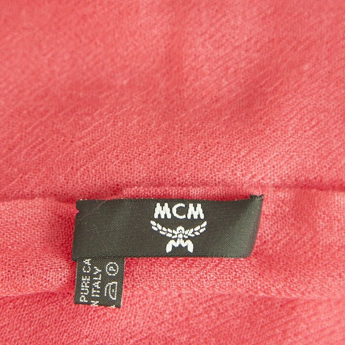 MCM Fuchsia Cashmere Wool Large Scarf Pashmina Shawl