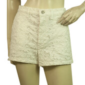 Isabel Marant Etoile Cream Broderie Lace Summer Shorts Pants size 38