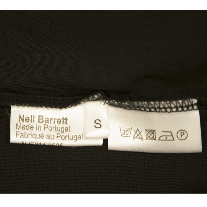 Neil Barrett Black Asymmetric Relaxed Oversize Style Long T-Shirt Top Size S