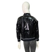 MONCLER Fiadone Giubbotto Black Shiny Bomber Style Lightweight jacket size 1