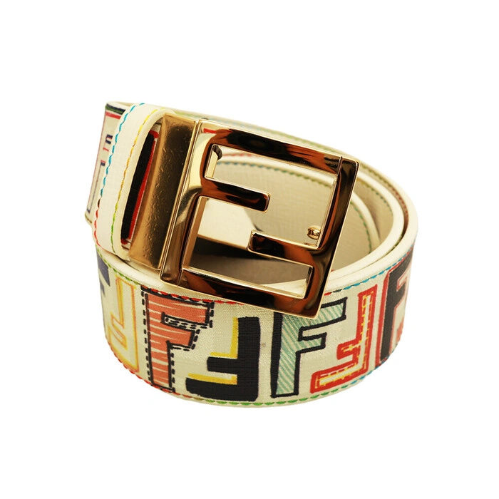White and grey fendi belt store
