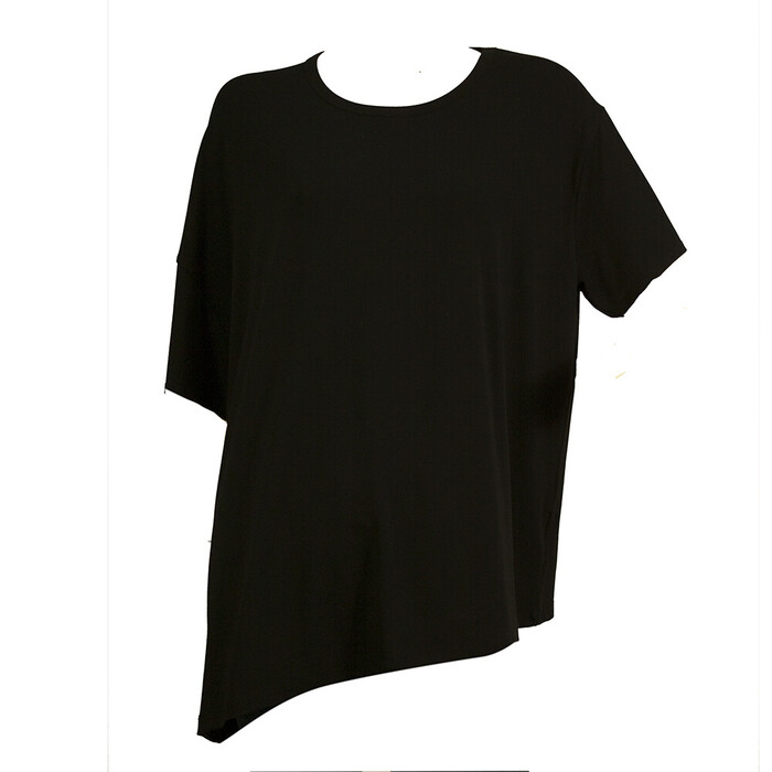 Neil Barrett Black Asymmetric Relaxed Oversize Style Long T-Shirt Top Size S