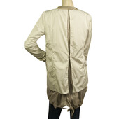 MONCLER Yukari Giubbotto beige light raincoat asymmetric jacket removable hood 1