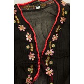 Just Cavalli Beachwear Black Sheer Floral Sequins Cardigan Bolero Cardi size 42