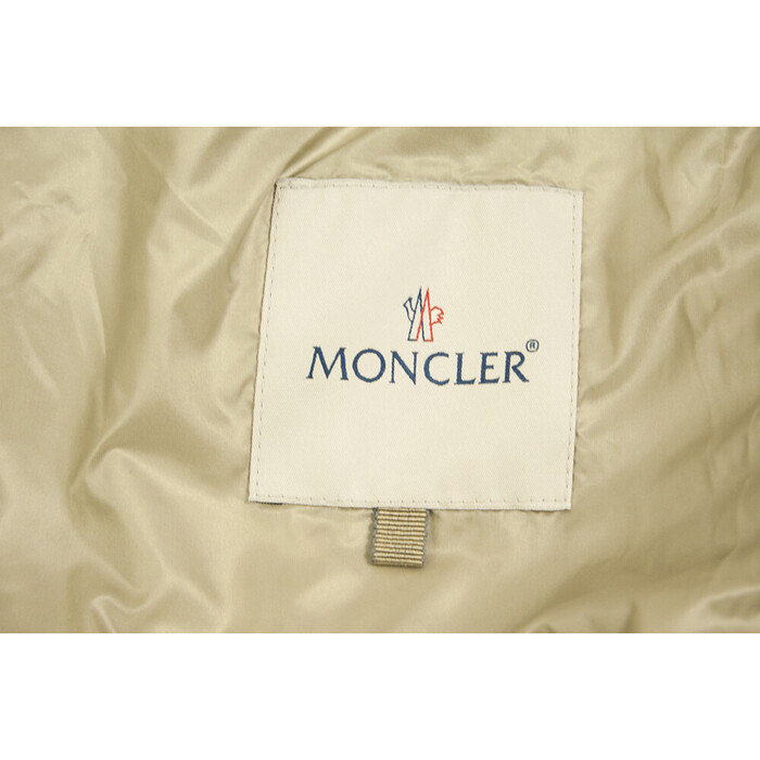 MONCLER Yukari Giubbotto beige light raincoat asymmetric jacket removable hood 1