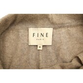 FINE Paris Charlie Beige 100%Cashmere Distressed Knit Slim Trousers Pants Size M