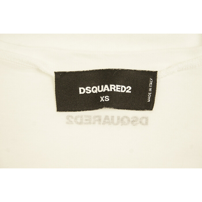 DSquared2 D2 White Sleeveless V Neck Panther Long Cotton Top - Size XS