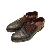 Louis Vuitton Men's Blue & Burgundy Leather Brogues Oxfords Lace Up Shoes 8.5