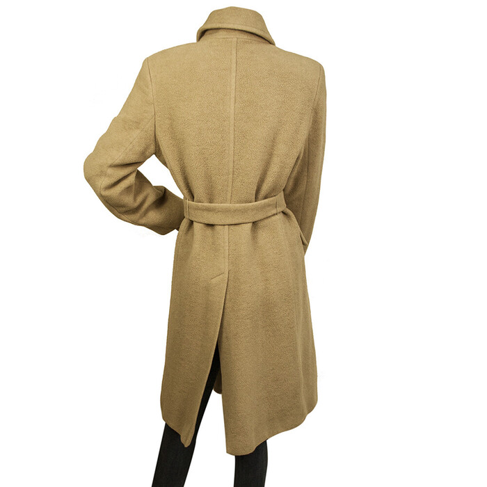 Per te by Krizia 100% Virgin Wool Button Front Belted Classic Coat