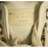 Louis Vuitton Mahina Leather Trainer Sneakers Ivory off White sz 37,5