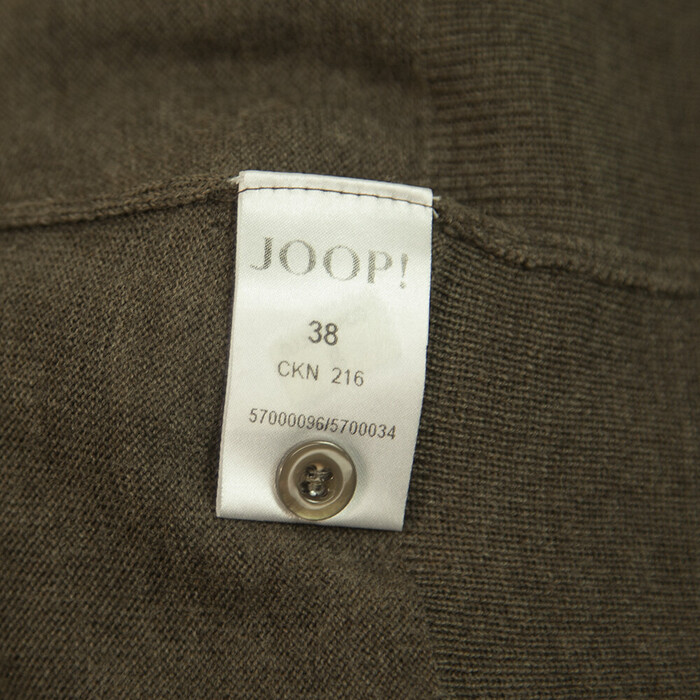 Joop! Brown 100% Merino Wool Knit Short Six Buttons Cardigan Cardi sz 38