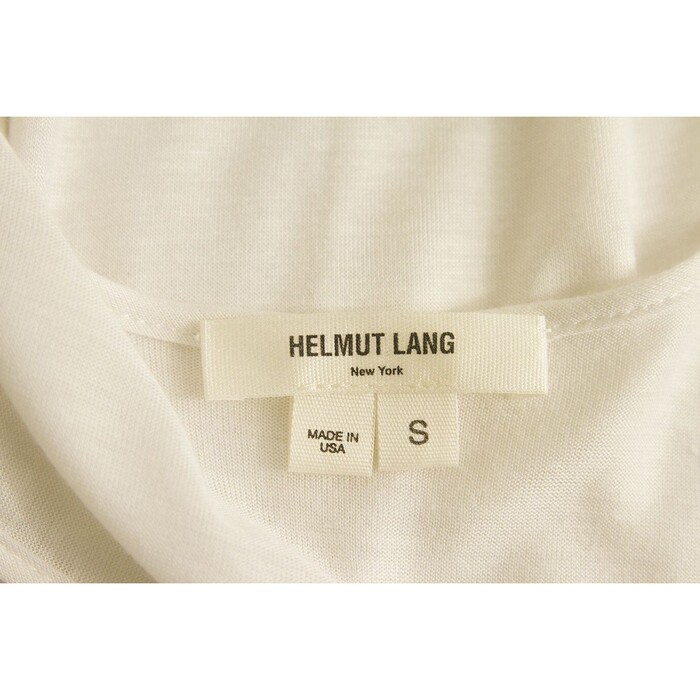 Helmut Lang White Beige Degrade Viscose Long Blouse Tank Sleeveless Top Size S