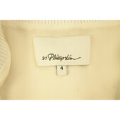 3.1 Phillip Lim Ivory Silk Zipper Top Long Sleeves Blouse size 4