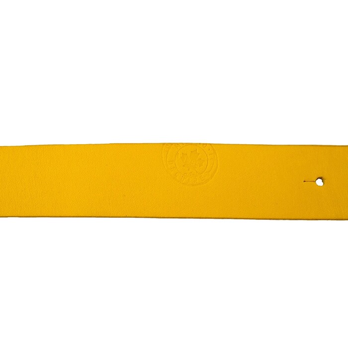 Dsquared 2 yellow leather unisex belt w/square reversed buckle