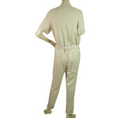 American Vintage Cream Soft Lyocell Short Sleeve Belted Overall Jumpsuit size S