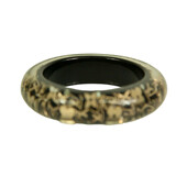 Louis Vuitton black with gold Inclusion resin sequins bangle bracelet