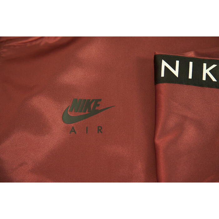 Nike Air Burgundy Red Zipper Front Cropped Lightweight Jacket Top size M