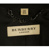 Burberry Women's Black Single Breasted Woolen Narrow Lapel Blazer Jacket UK 10