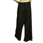 Pearl & Caviar Black Cotton / Linen Wide Leg Harem Pants Trousers size S/ M