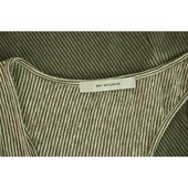 BP Studio Brown Beige Stripes Tank Top Cardigan Cardi Cotton Linen Set size M